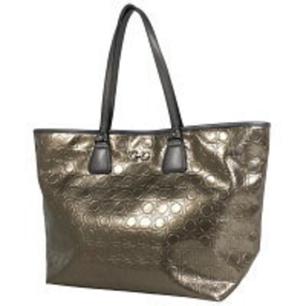 Salvatore Ferragamo Gancini Tote Bag All Over Shoulder Bag White